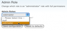 Screenshot of Adminrole in action